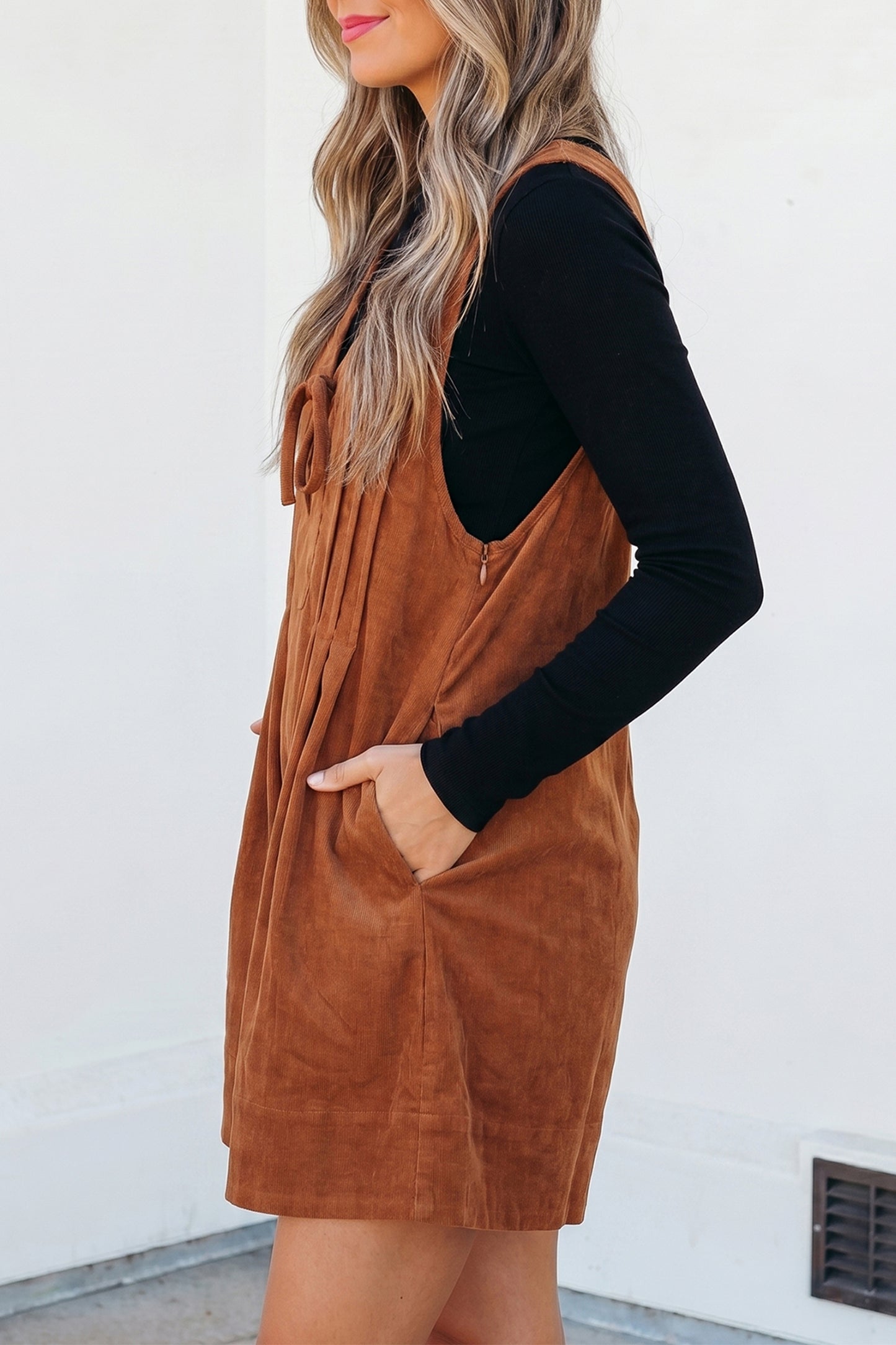 Corduroy Sleeveless Romper