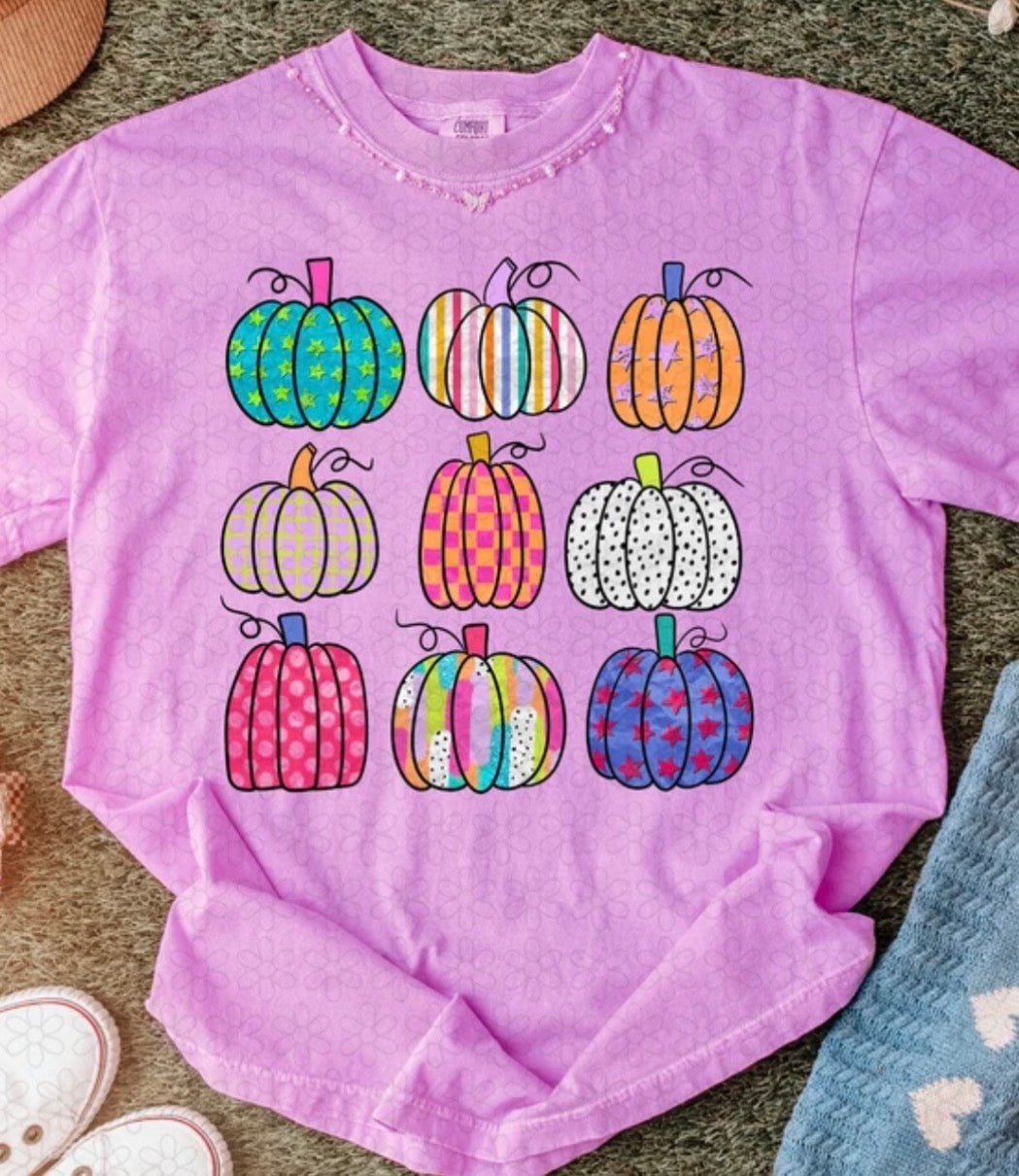 Preppy Bright Pumpkins