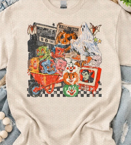 Retro Distressed Halloween Collage