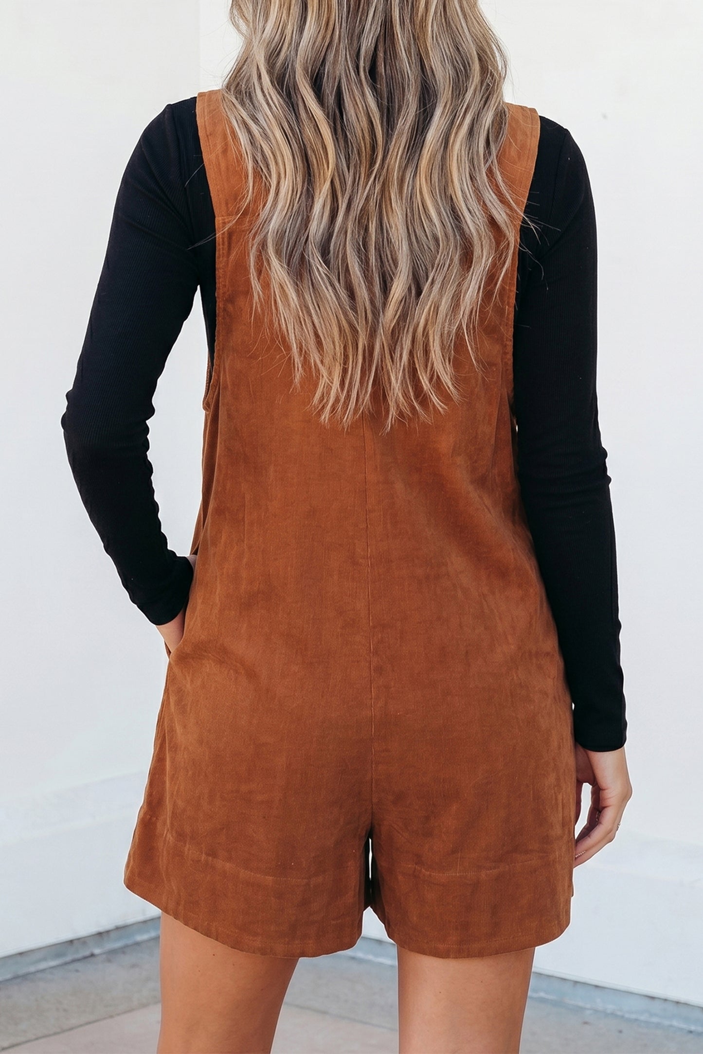 Corduroy Sleeveless Romper
