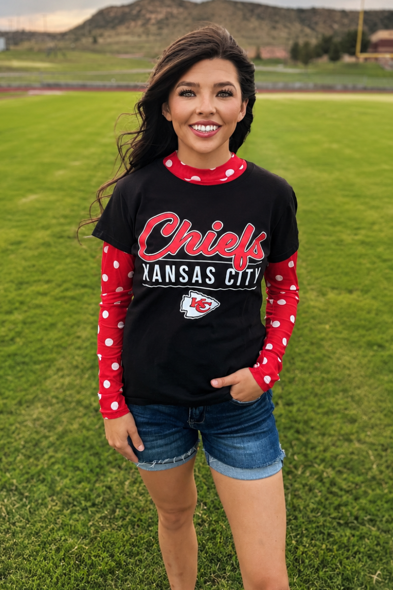Kickoff Season Red Mesh Top: M