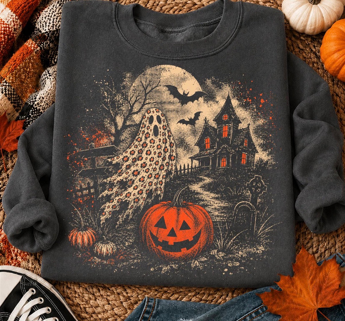 Cheetah Ghost Halloween Scene