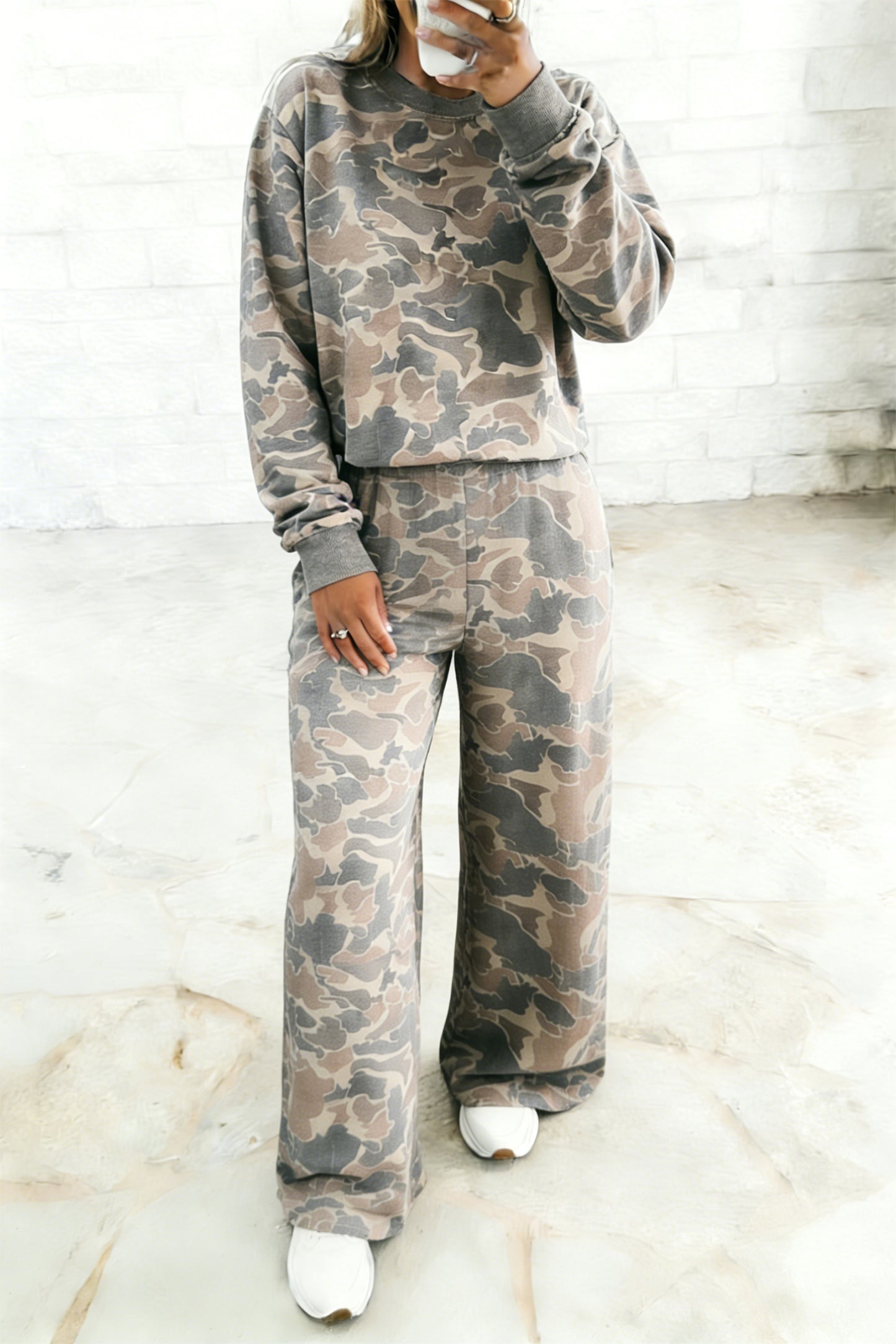 Camo Long Sleeve Lounge Set