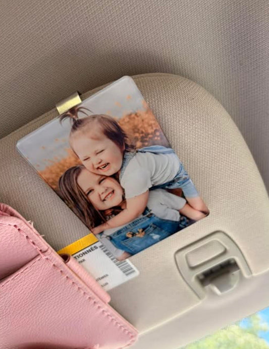 Custom Photo Car Visor Clip