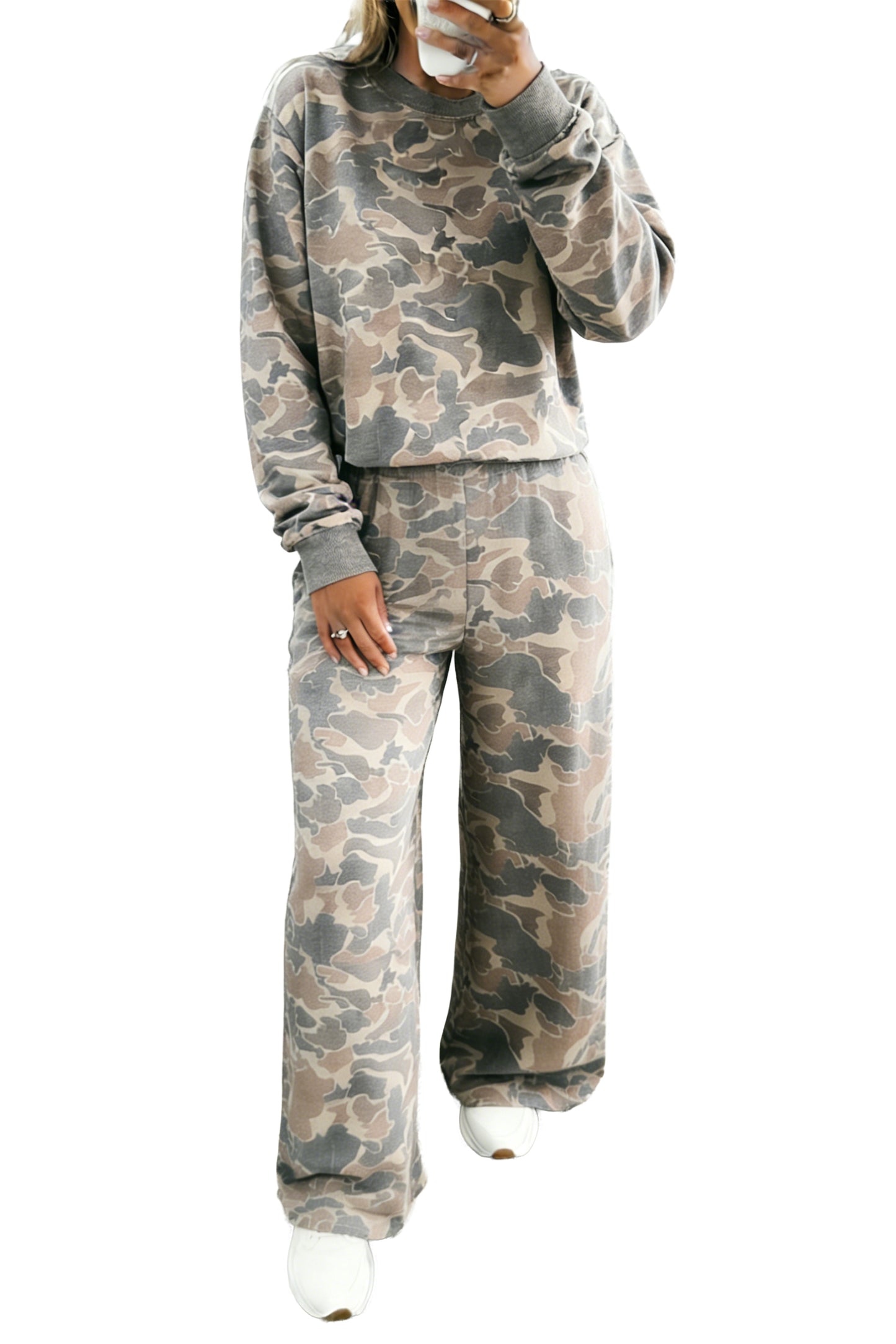 Camo Long Sleeve Lounge Set