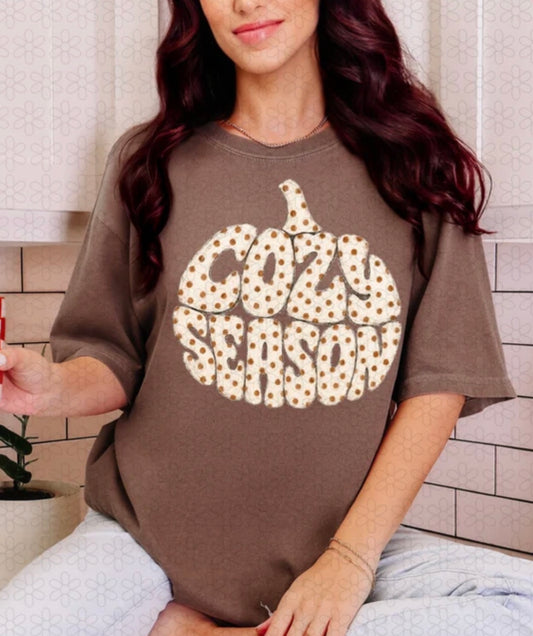 Cozy Season Polka Dotted Pumpkin
