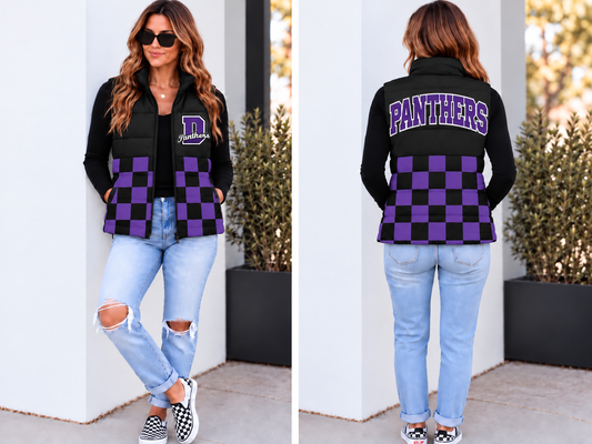 Delavan Panthers Puffer Vest