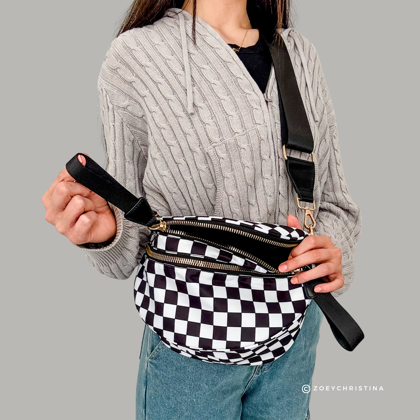 Crossbody Zipper Bag – 7 Colors, Removable Strap, Stylish: Green