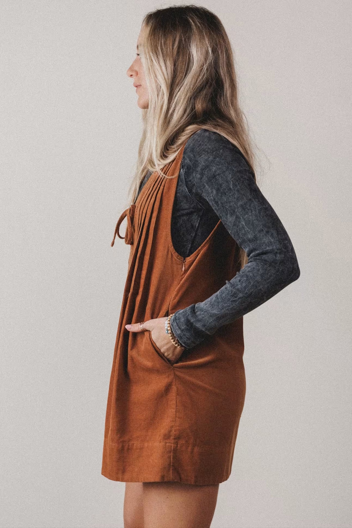 Corduroy Sleeveless Romper